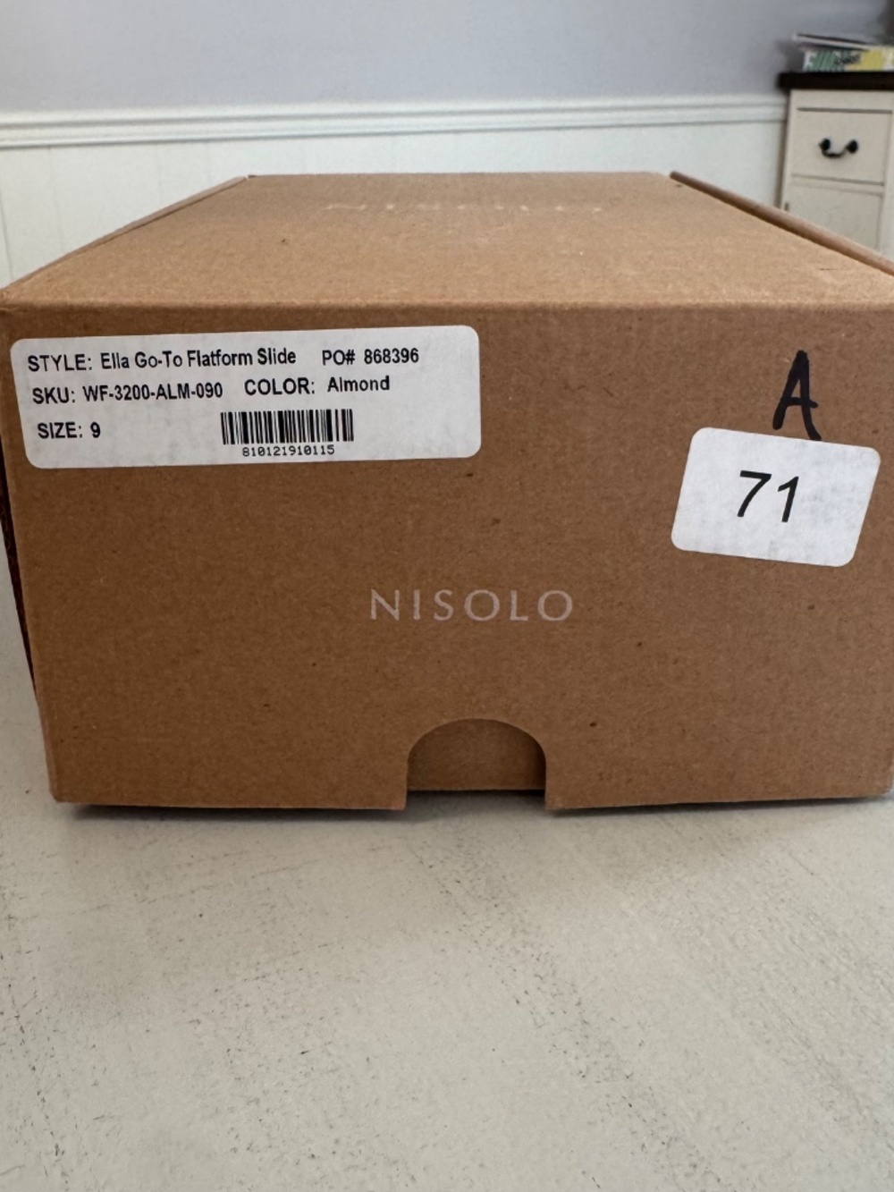 Nisolo Ella Go-To Flatform Slide Women's Almond Leather Sandals Sz 9 NIB - Picture 3 of 14